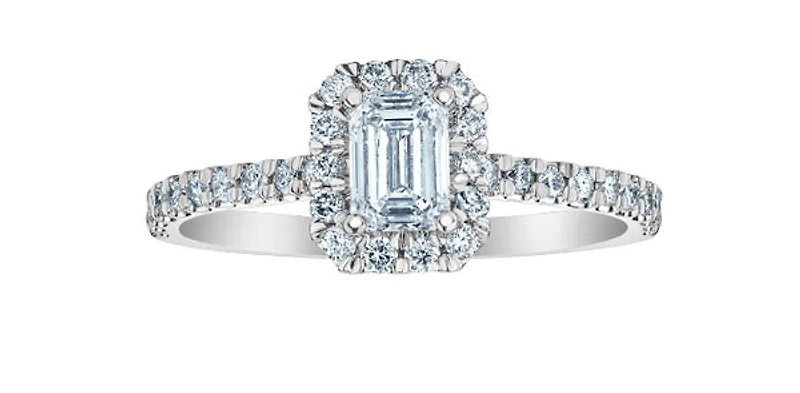 14K Gold 0.84cttw Lab Grown Diamond Engagement Ring - /
