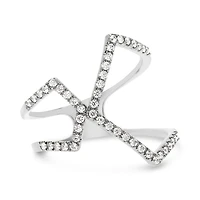 14K White, Yellow or Rose Gold 0.27cttw Diamond Geometric Ring - 14K White Gold
