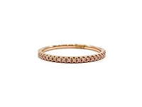 14K Rose Gold 0.09cttw Pink Diamond Band - Size 6.5