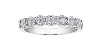 10K White Gold 0.35cttw Illusion Setting Diamond Ring - Size 6.5