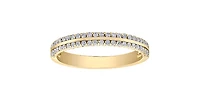 10K Yellow Gold 0.25cttw Diamond Double Band Ring - 6.5 / 4.5