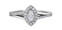 10K White Gold 0.30cttw Diamond Ring - Size 7