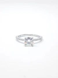 Diamond and Moissanite Engagement Ring