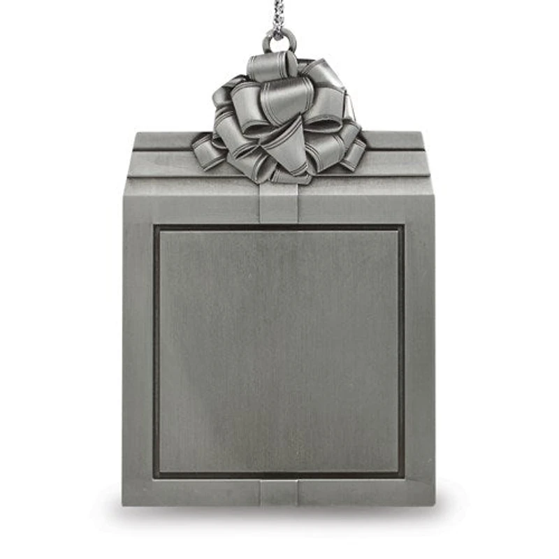 Pewter Gift Package Engraveable Ornament