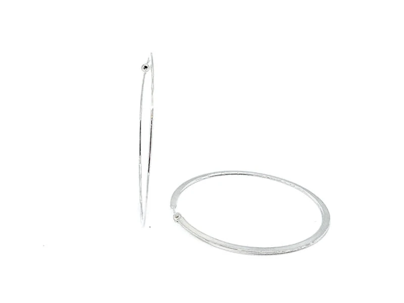 Sterling Silver Hoop Earrings 50mm