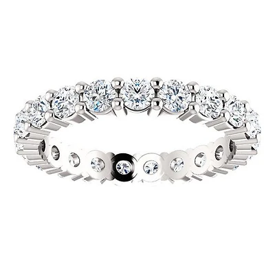 14k Moissanite Eternity Band