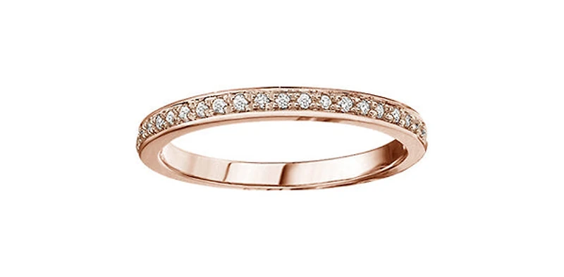10K Rose Gold 0.15cttw Round Cut Diamond Ring - 4.5