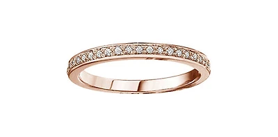 10K Rose Gold 0.15cttw Round Cut Diamond Ring - 4.5