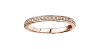 10K Rose Gold 0.15cttw Round Cut Diamond Ring - 4.5