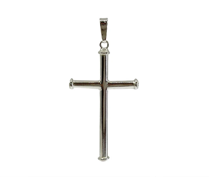 925 Sterling Silver Cross Pendant - 48mm x 23mm