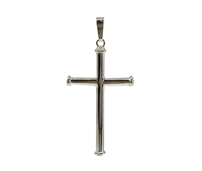 925 Sterling Silver Cross Pendant - 48mm x 23mm