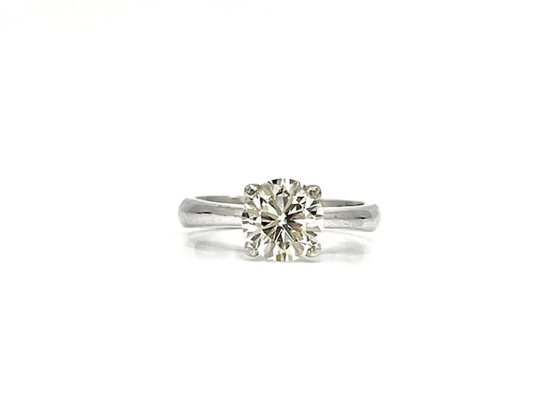 14K White Gold 1.52cttw Diamond Solitaire Engagement Ring - / 4.5