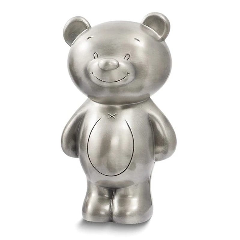Teddy Bear Pewter-tone Finish Metal Bank