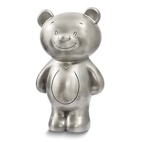 Teddy Bear Pewter-tone Finish Metal Bank