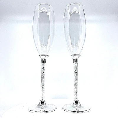 2 Pieces Champagne With Crystal Stem