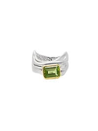 Silver and Peridot Ring