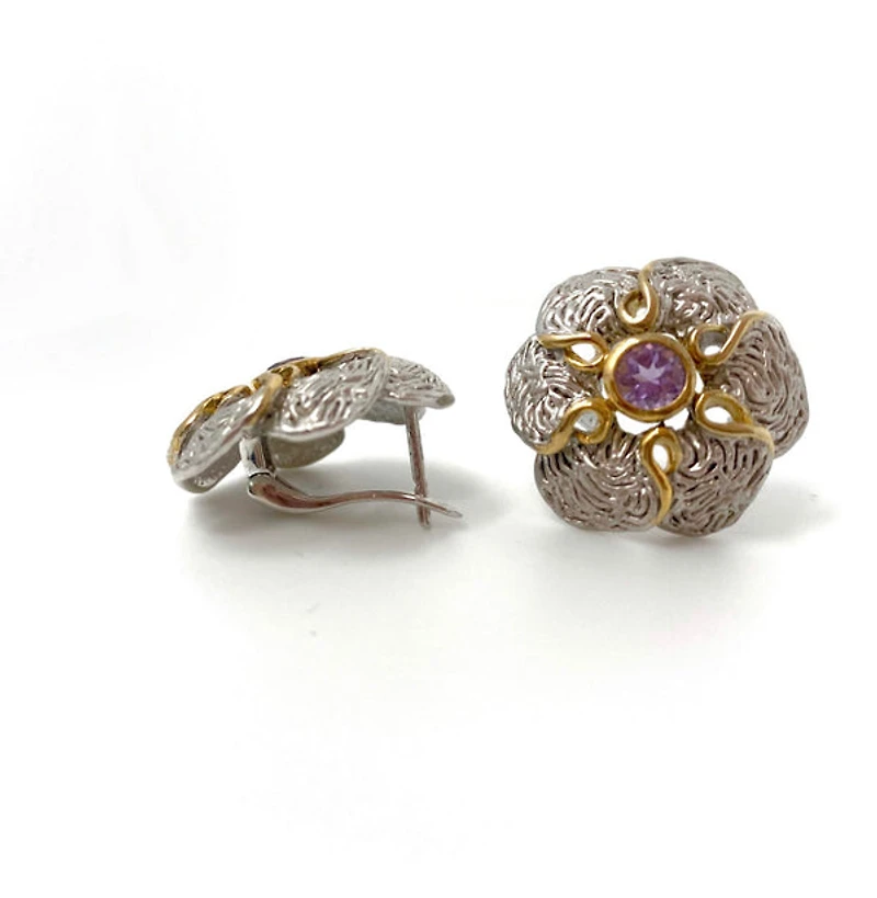 Silver and Amethyst Earrings