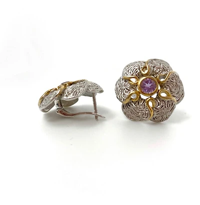 Silver and Amethyst Earrings