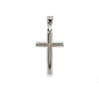 925 Sterling Silver 23mm x 13mm Hollow Cross Charm