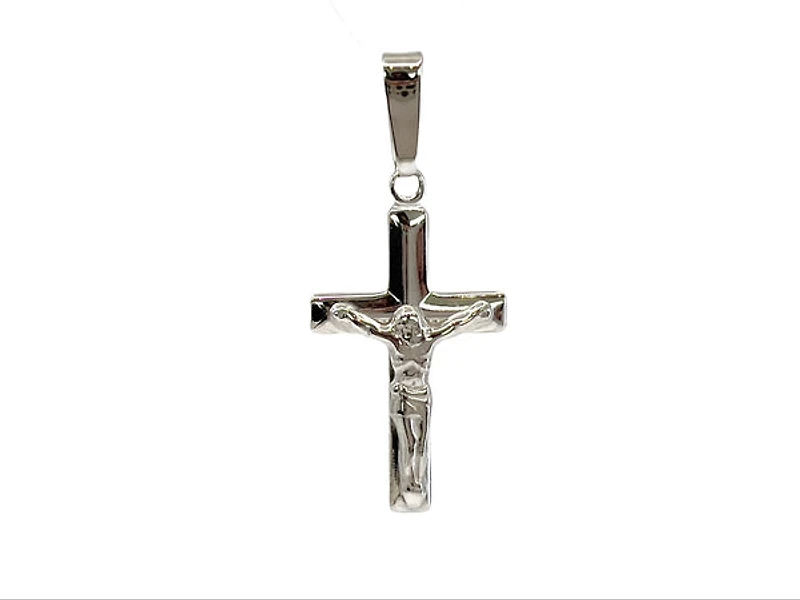 925 Sterling Silver 33mm x 20mm Hollow Crucifix Cross Charm - Large