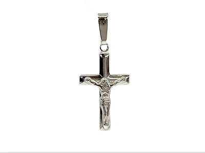 925 Sterling Silver 33mm x 20mm Hollow Crucifix Cross Charm - Large