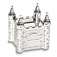 Silver-tone Zinc Alloy Castle Bank
