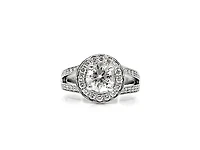 14K White Gold 1.57cttw Diamond Engagement Ring, Size 6