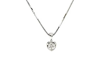 10K White Gold 0.30cttw Canadian Diamond Solitaire Pendant, 18"
