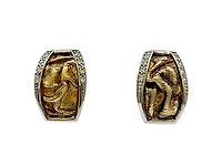 Silver/Gold Plated CZ Earrings