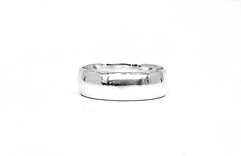 Silver 925 High Polish Plain Band 7mm
