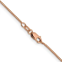 14K Rose Gold Box Chain - 1.0mm