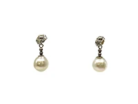 14K White Gold Fresh Water Pearl Earrings
