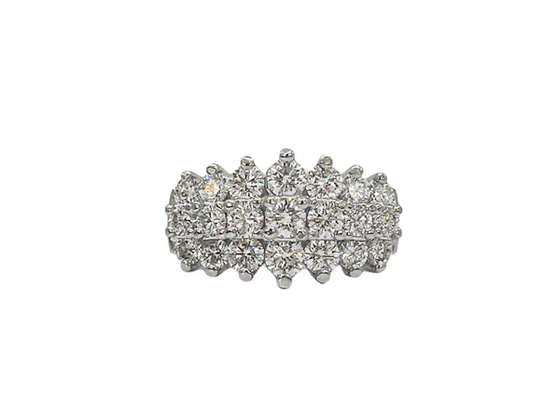 14K White Gold 2.60cttw Diamond Band - Size 6.5