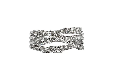 14K White Gold 0.69cttw Diamond Band - / 4.5