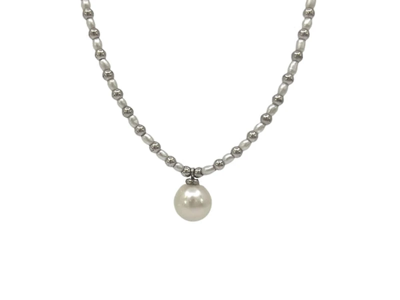 925 Sterling Silver Fresh Water Pearl Strand, 18"