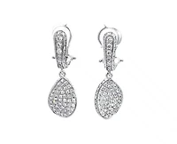 14K White Gold 2.15cttw Diamond Dangle Earring