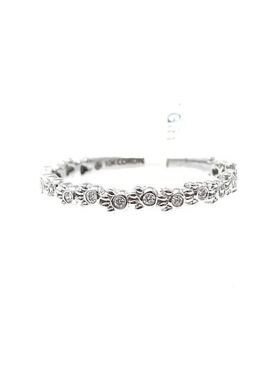 10k White Gold 0.065cttw Paw Print Diamond Ring, 6.5