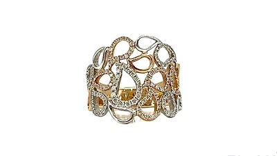14K Rose Gold 0.60cttw Diamond Ring, size 6.5