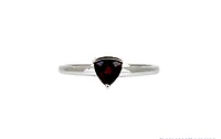 10K White Gold 0.50cttw Genuine Garnet Ring, size 6.5