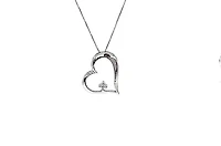 10K White Gold Canadian Diamond 0.051cttw Necklace