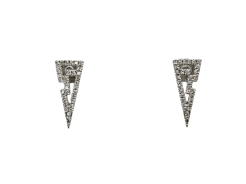 14K White Gold 0.15cttw Diamond Stud Earrings