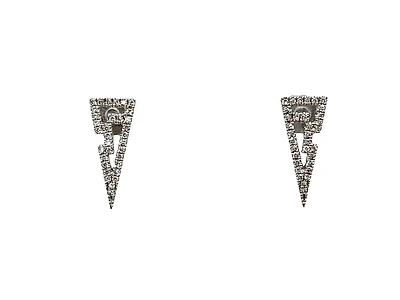 14K White Gold 0.15cttw Diamond Stud Earrings