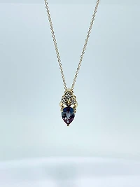 Created Alexandrite and Diamond Pendant