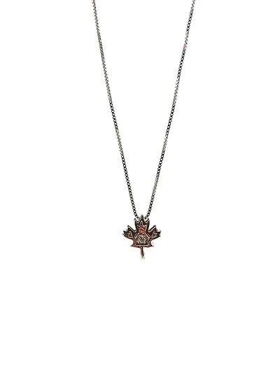 Rose Gold and Silver Diamond Necklace