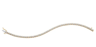 10K Yellow Gold 0.50cttw Diamond Tennis Bracelet, 7"