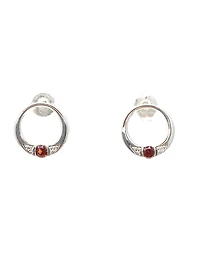 Garnet and Diamond Earrings