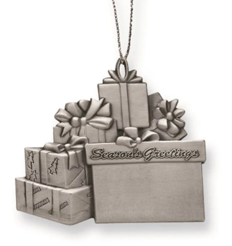 Pewter Gift Packages Engraveable Ornament