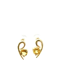 14K Yellow Gold Citrine Earrings