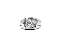 14K White Gold 0.50cttw Diamond Gents Ring, size 10