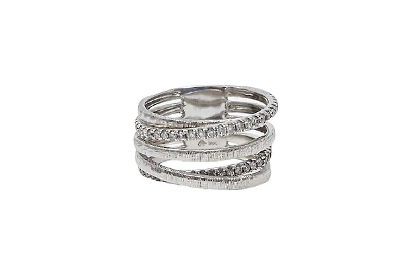 14K White Gold 0.43cttw Diamond Ring, size 7